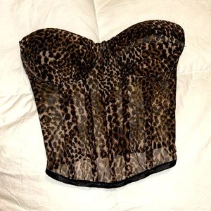 Hers & Mine Mesh Cheetah Corset
